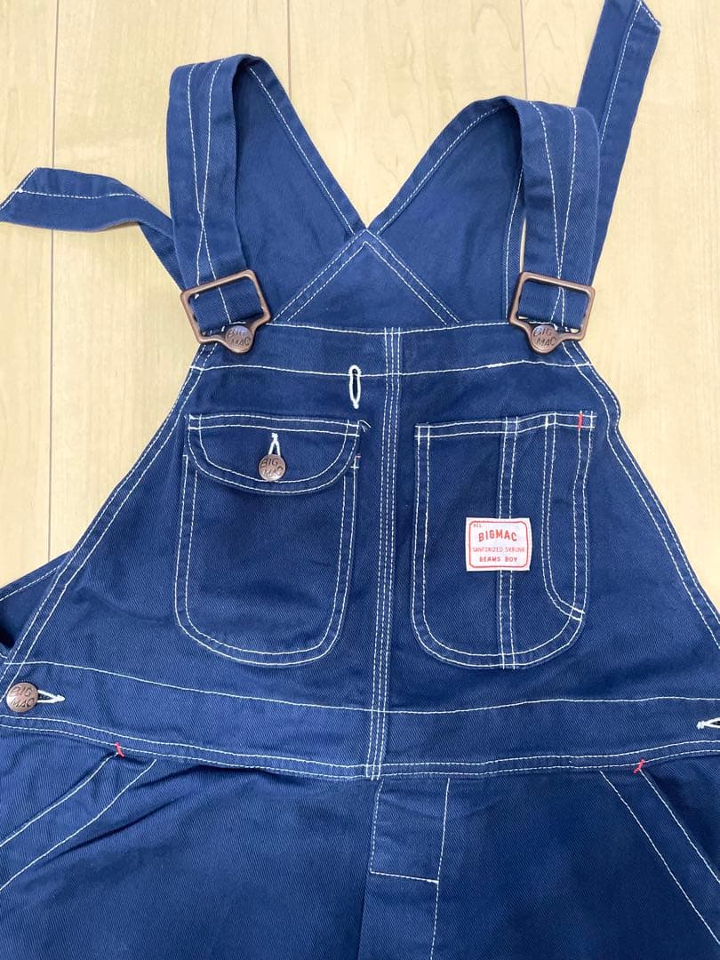 BIGMAC×BEAMS BOY 別注 オーバーダイオーバーオール