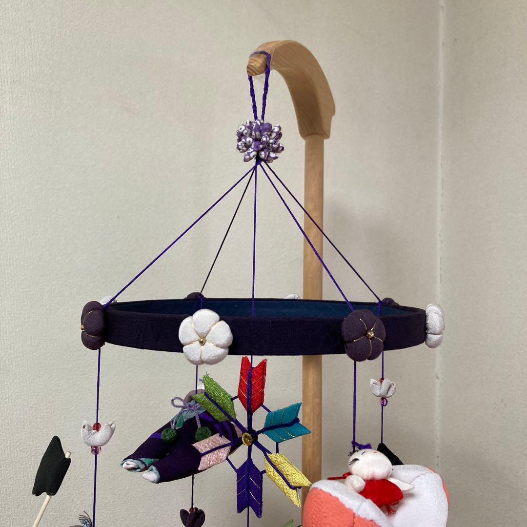 528 ごろちゃん　男の子とうさぎの吊るし飾り　吊るし雛