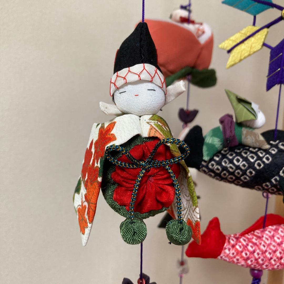 528 ごろちゃん　男の子とうさぎの吊るし飾り　吊るし雛