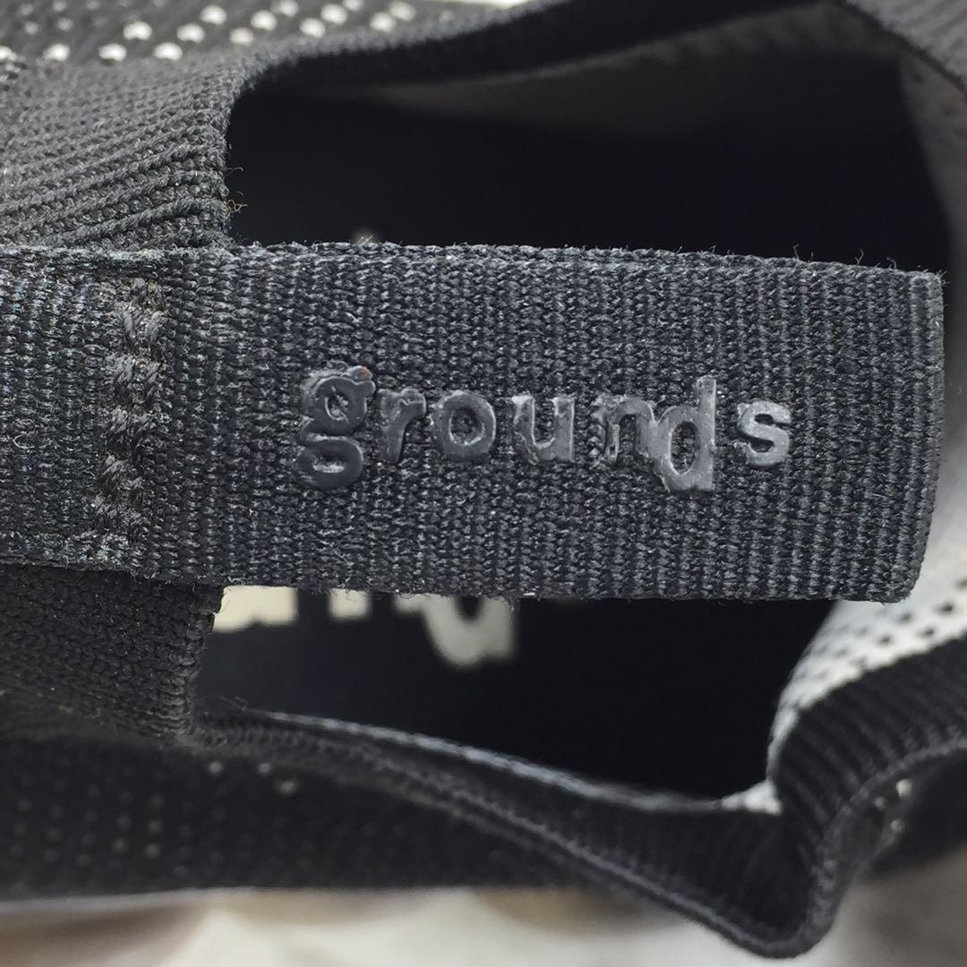 grounds グラウンズ Jewelry 厚底メッシュスニーカー 黒 24cm