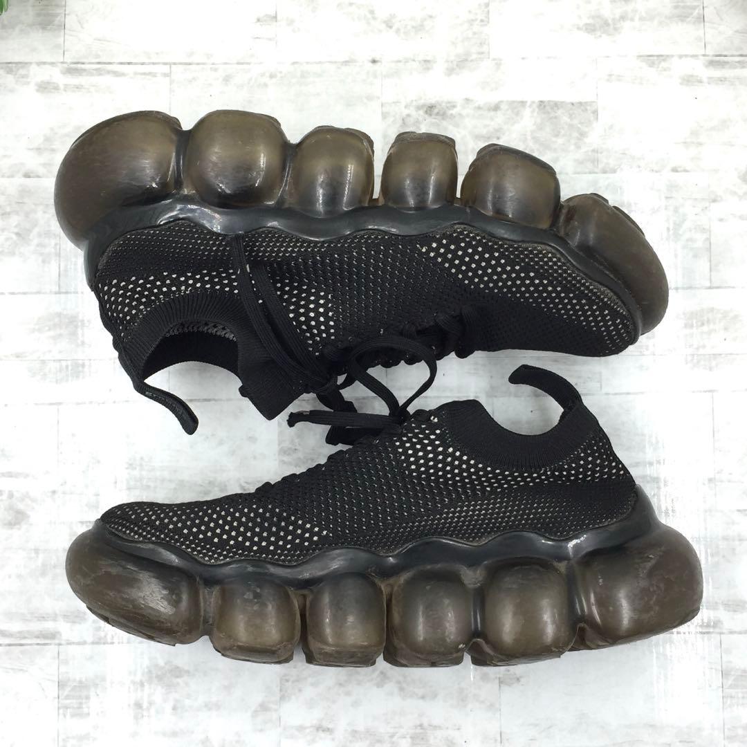 grounds グラウンズ Jewelry 厚底メッシュスニーカー 黒 24cm