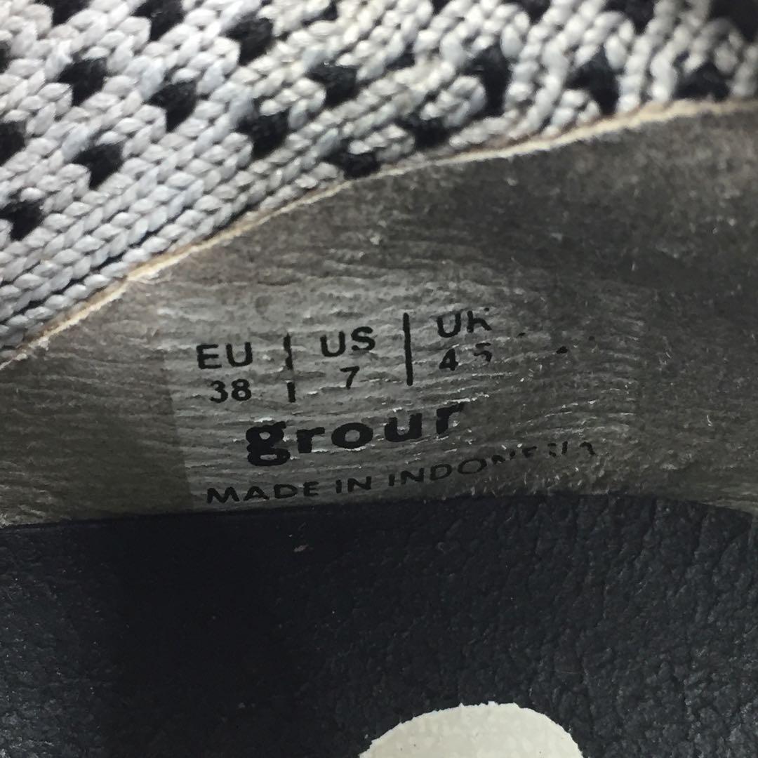 grounds グラウンズ Jewelry 厚底メッシュスニーカー 黒 24cm