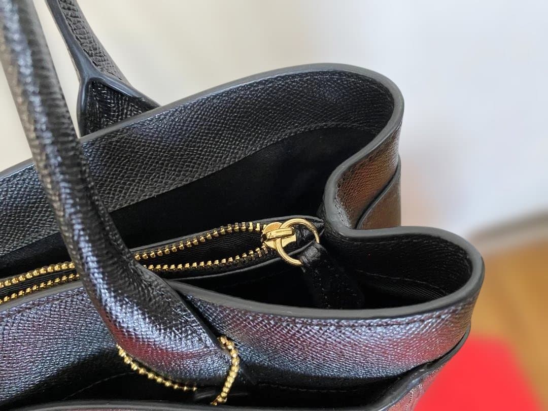 美品　COACH レザートートバッグ ブラウン/ブラック　1