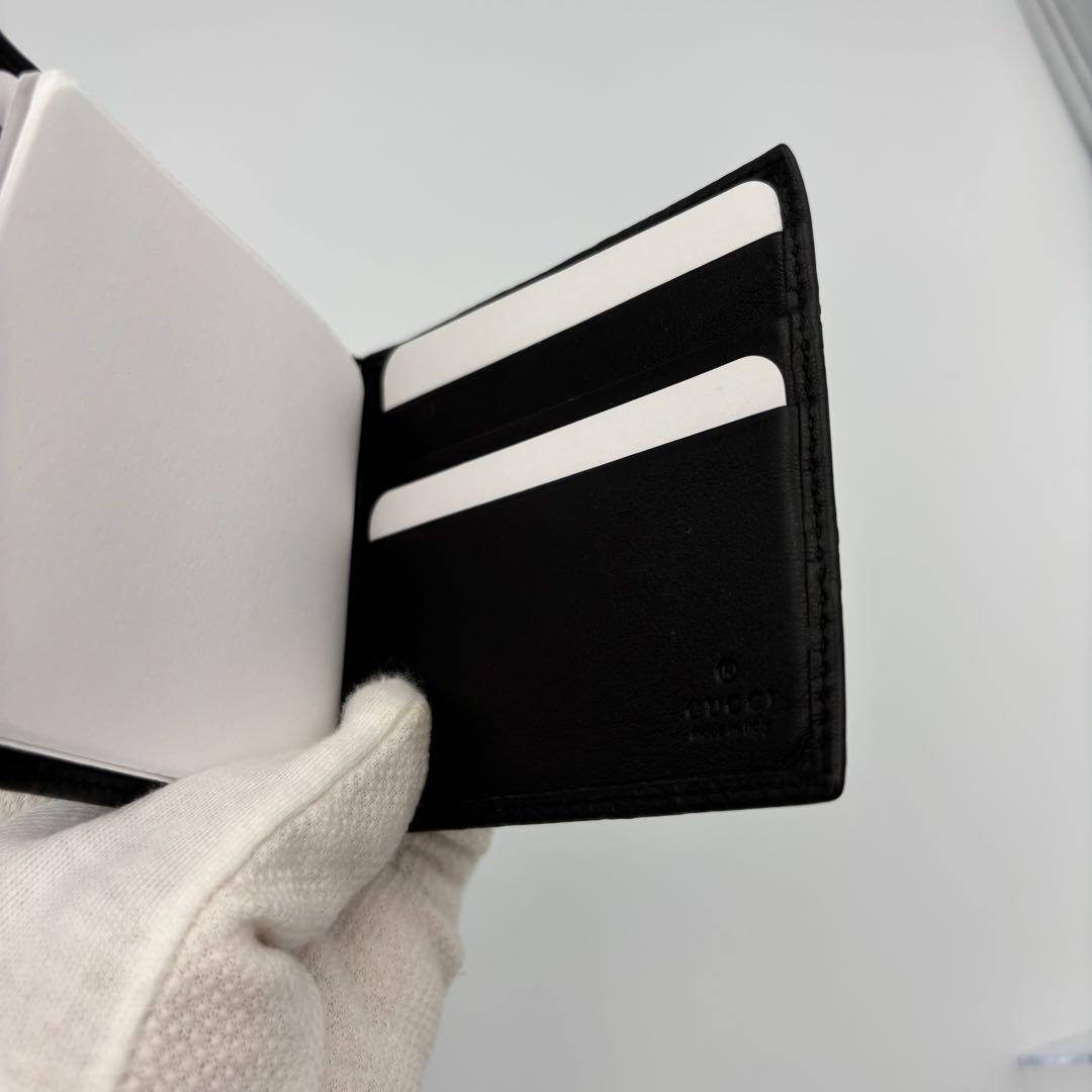 美品　Gucci GGシマ マネークリップ 黒 箱付き