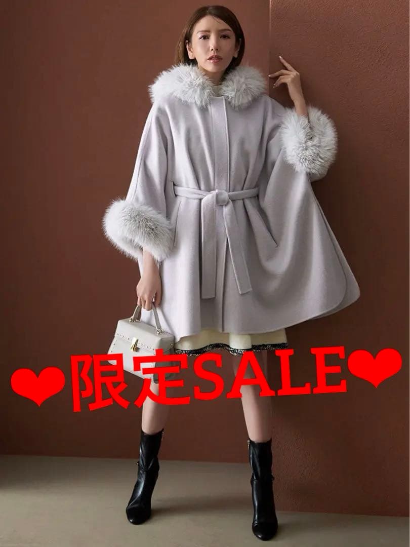 CELFORD❤️ファーポンチョコート❤️ワンピにも