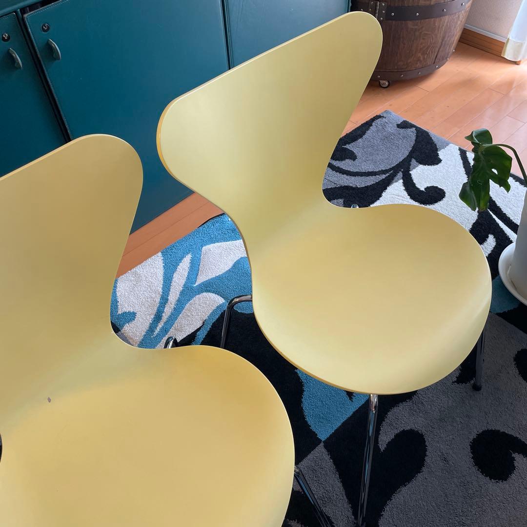 #フリッツハンセン#セブンチェア#複数購入割引あり#ライトイエロー#美品#椅子