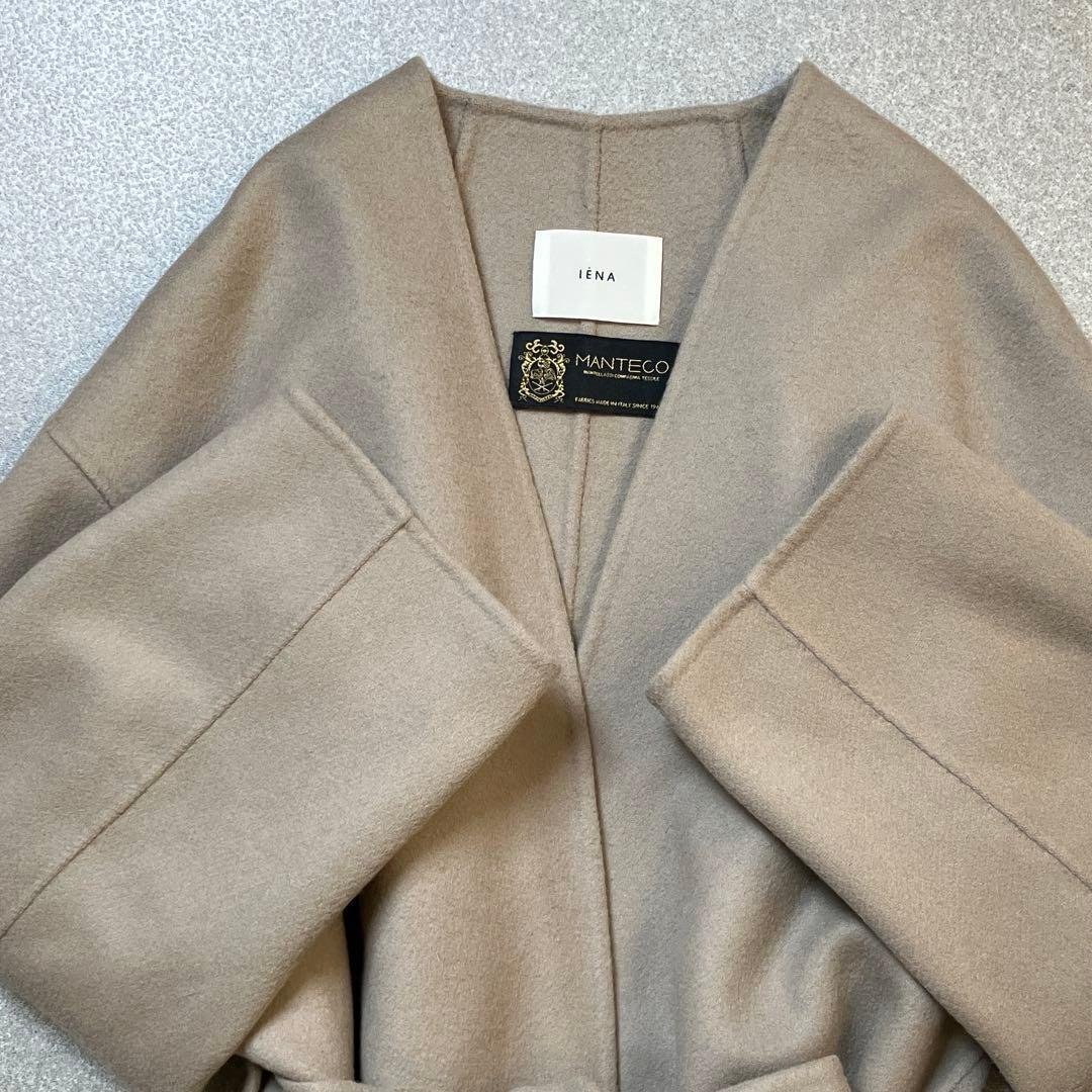 【美品✨イエナ×マンテコ 近年モデル】ダブルフェイス リバーコート 腰ベルト