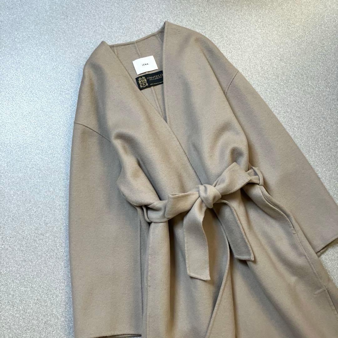 【美品✨イエナ×マンテコ 近年モデル】ダブルフェイス リバーコート 腰ベルト