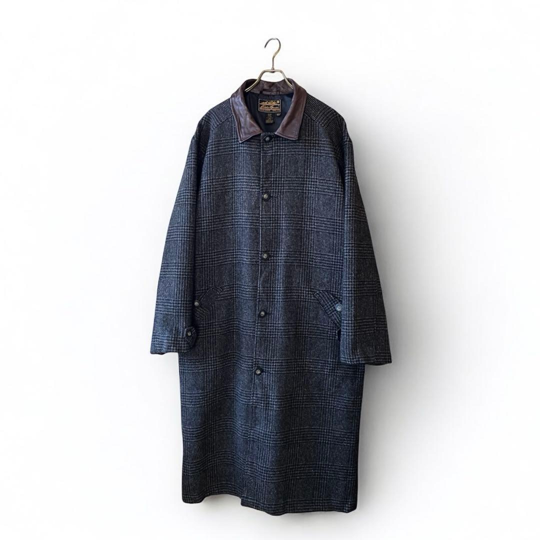 80s EDDIE BAUER ツイード ウール オーバー コート USA製