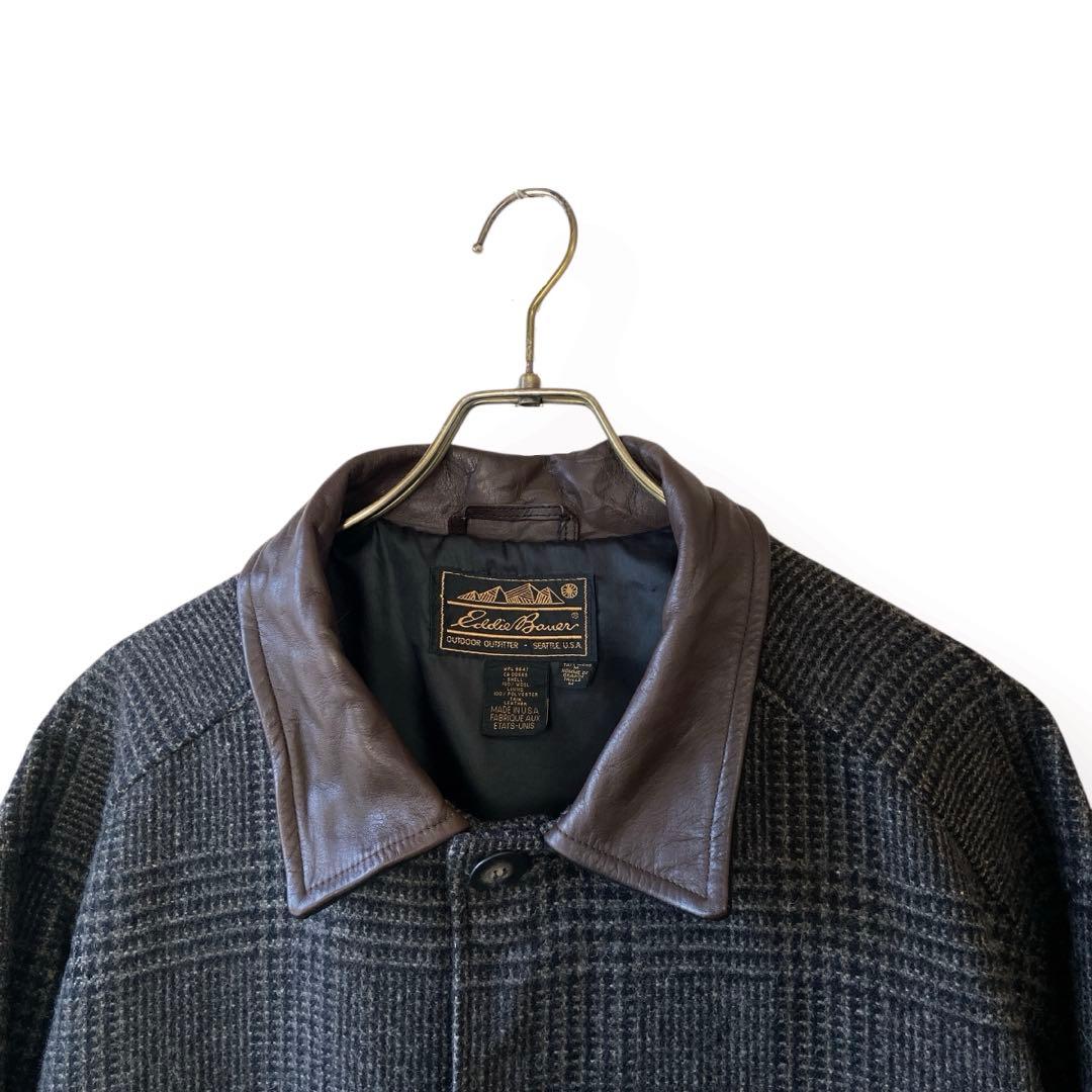 80s EDDIE BAUER ツイード ウール オーバー コート USA製