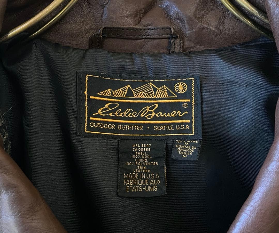 80s EDDIE BAUER ツイード ウール オーバー コート USA製