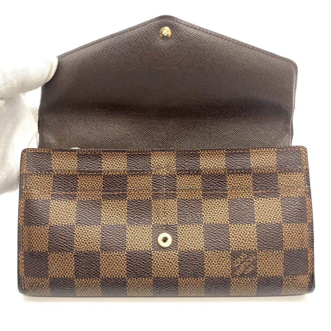 Justin 正規品 ルイヴィトン 長財布 ポルトフォイユ サラ ダミエ