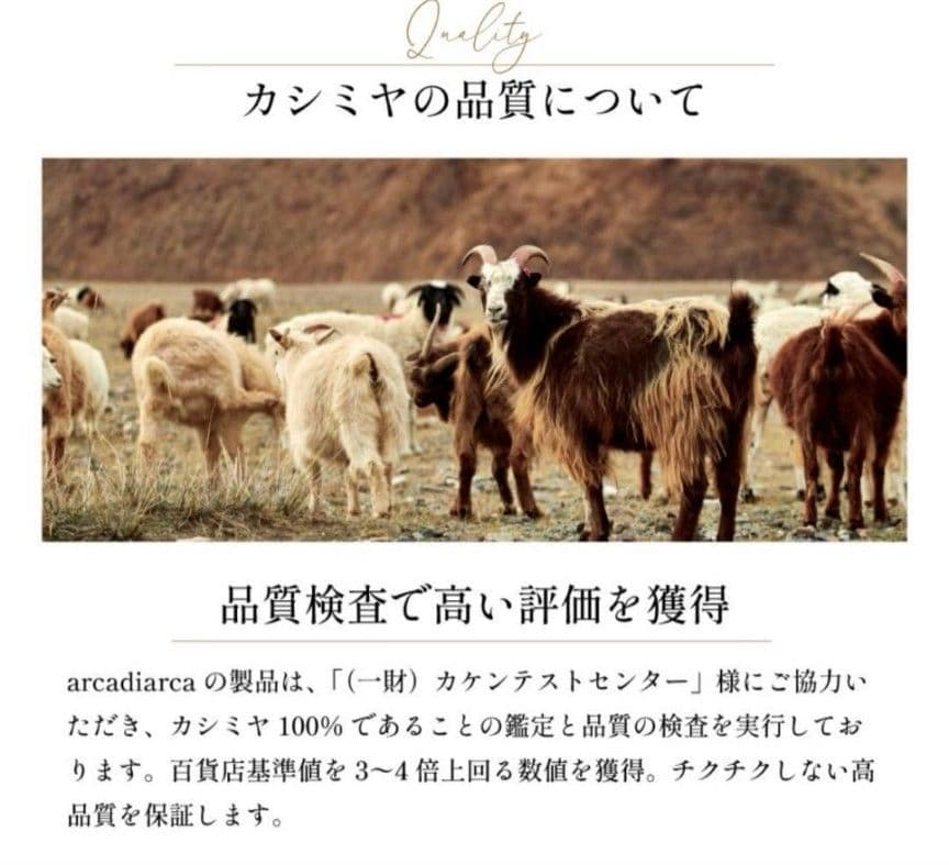 タグ付新品　arcadiarca 大判ストール　マフラー　ピュアカシミヤ100%