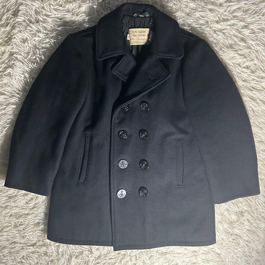 人気商品　SCHOTT Pコート　ダブル　U.S.740N USA製 黒