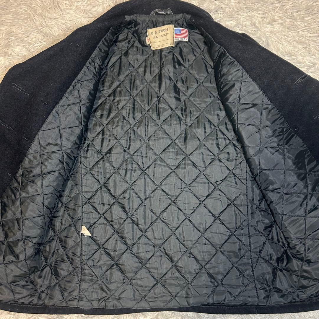 人気商品　SCHOTT Pコート　ダブル　U.S.740N USA製 黒