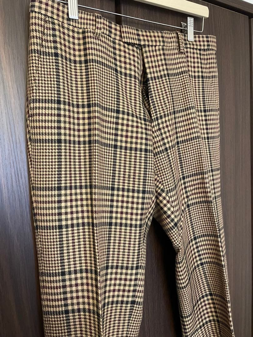 dries van notten チェックパンツ