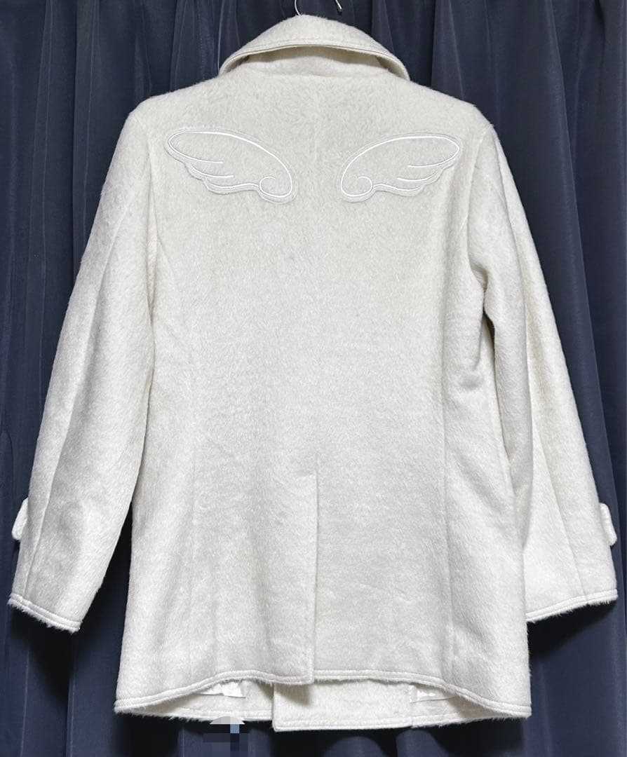 Smyeon ミドルシャギーコート ホワイト