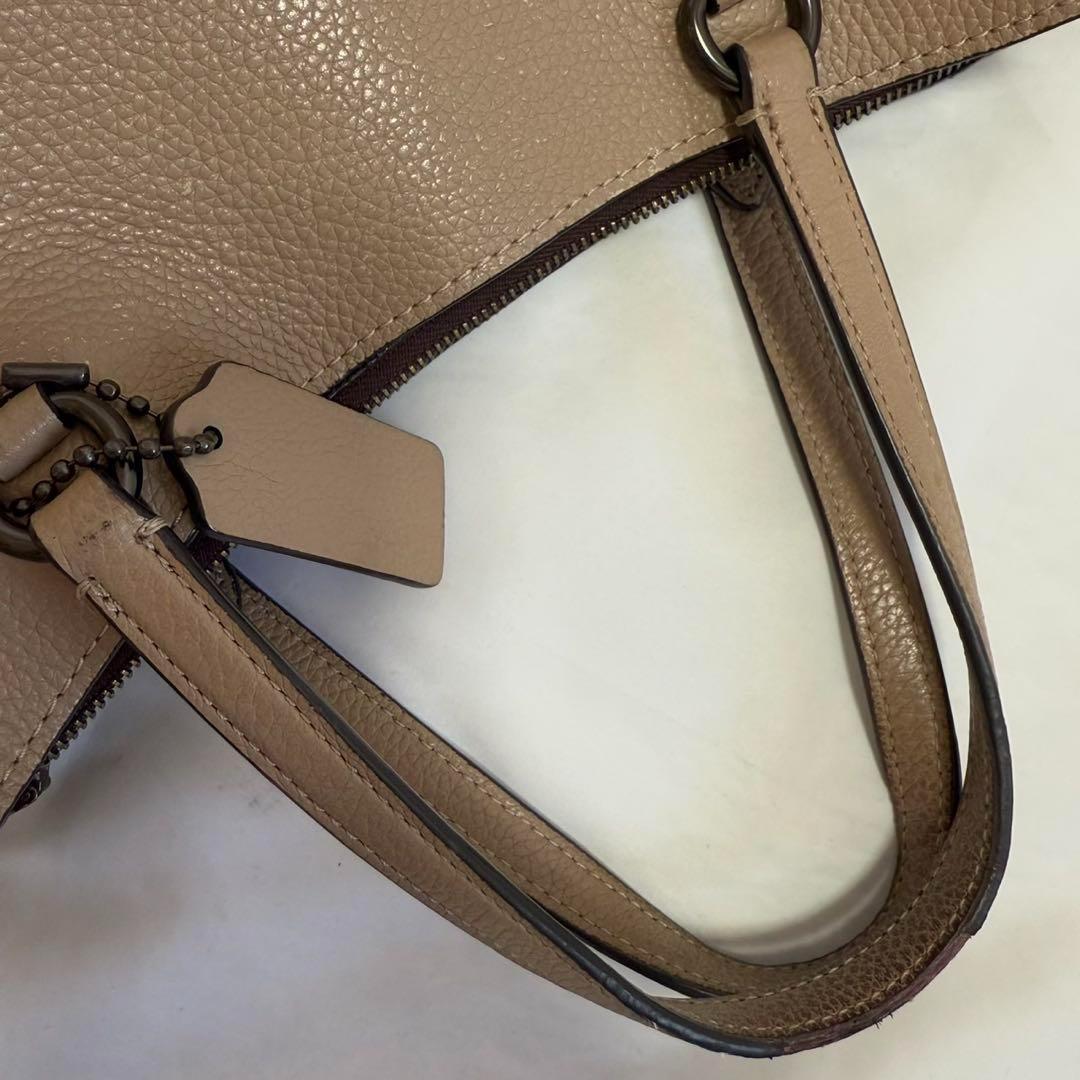 【美品】コーチ 3460 タイラー キャリーオール トートバッグ レザー A4可