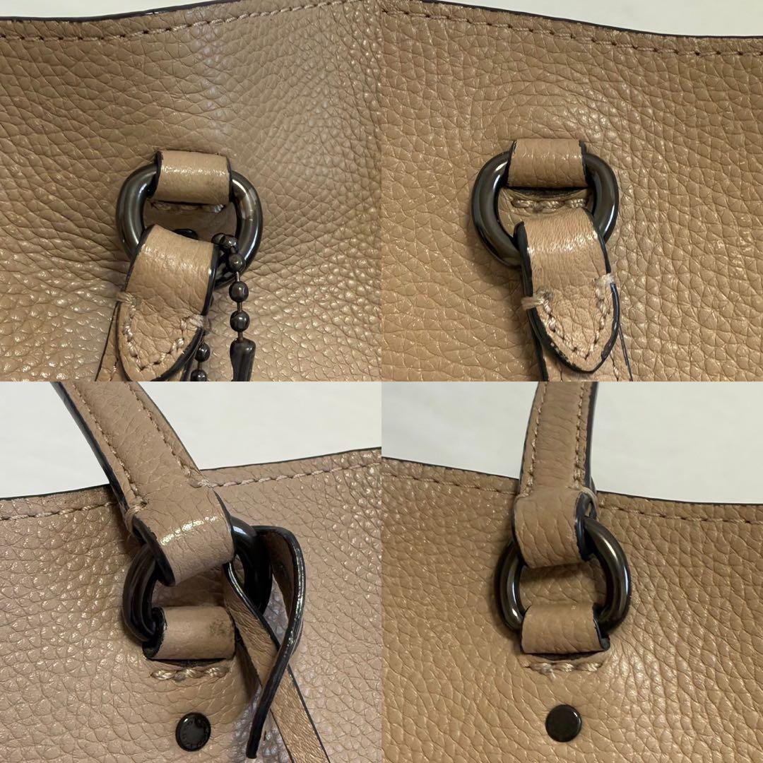 【美品】コーチ 3460 タイラー キャリーオール トートバッグ レザー A4可