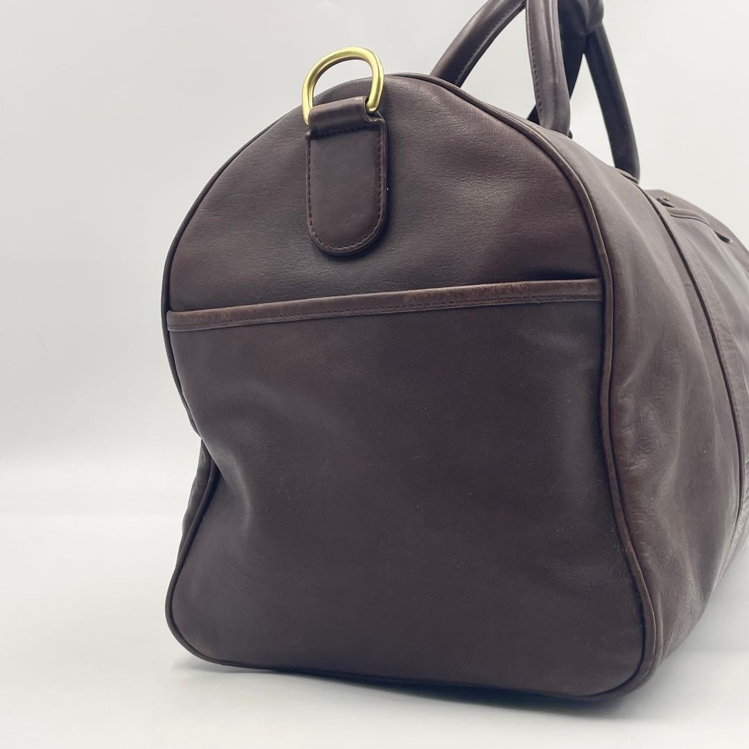 COACH コーチ グラブタンレザー ボストンバッグ　2way 大容量 ブラウン