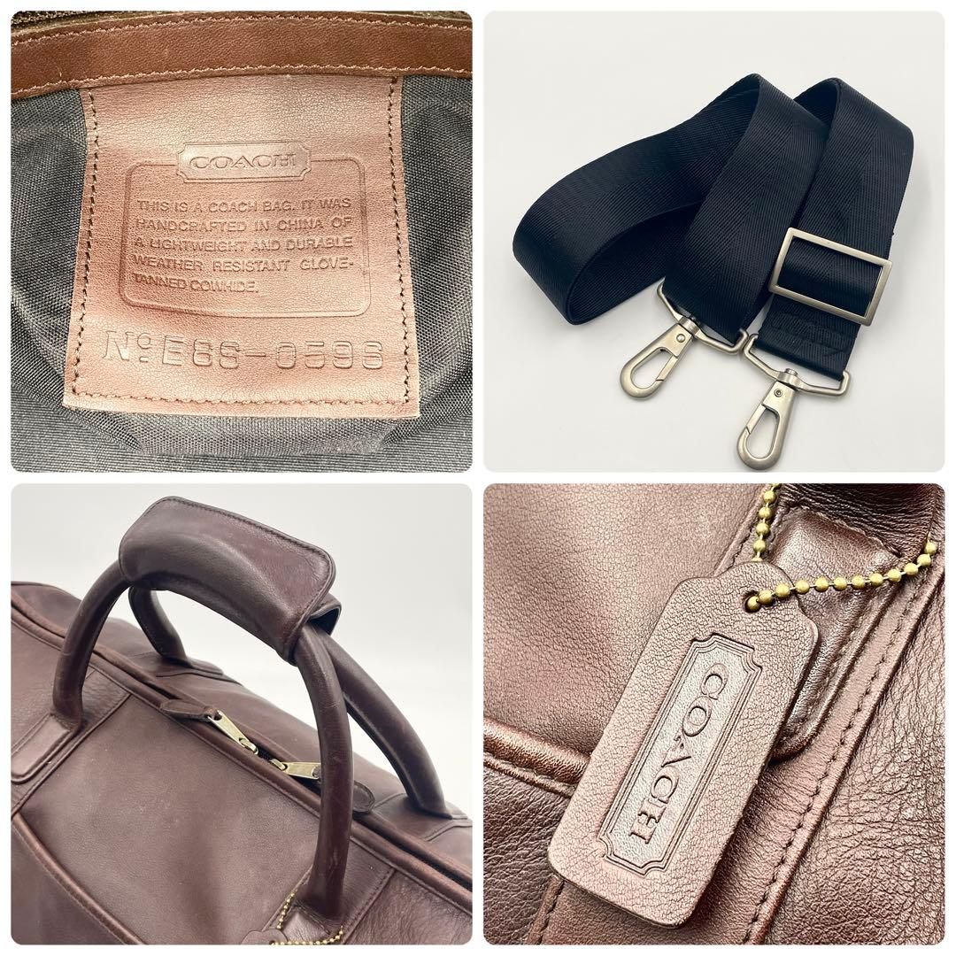 COACH コーチ グラブタンレザー ボストンバッグ　2way 大容量 ブラウン