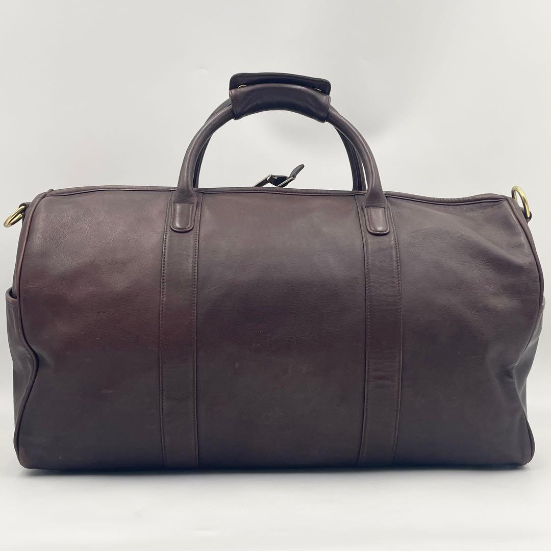 COACH コーチ グラブタンレザー ボストンバッグ　2way 大容量 ブラウン