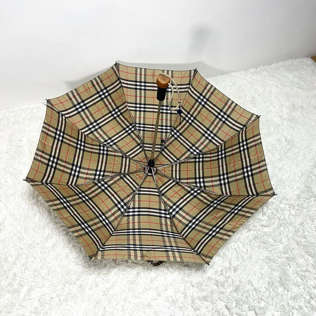 美品　BURBERRY チェック柄 イギリス製　折りたたみ傘