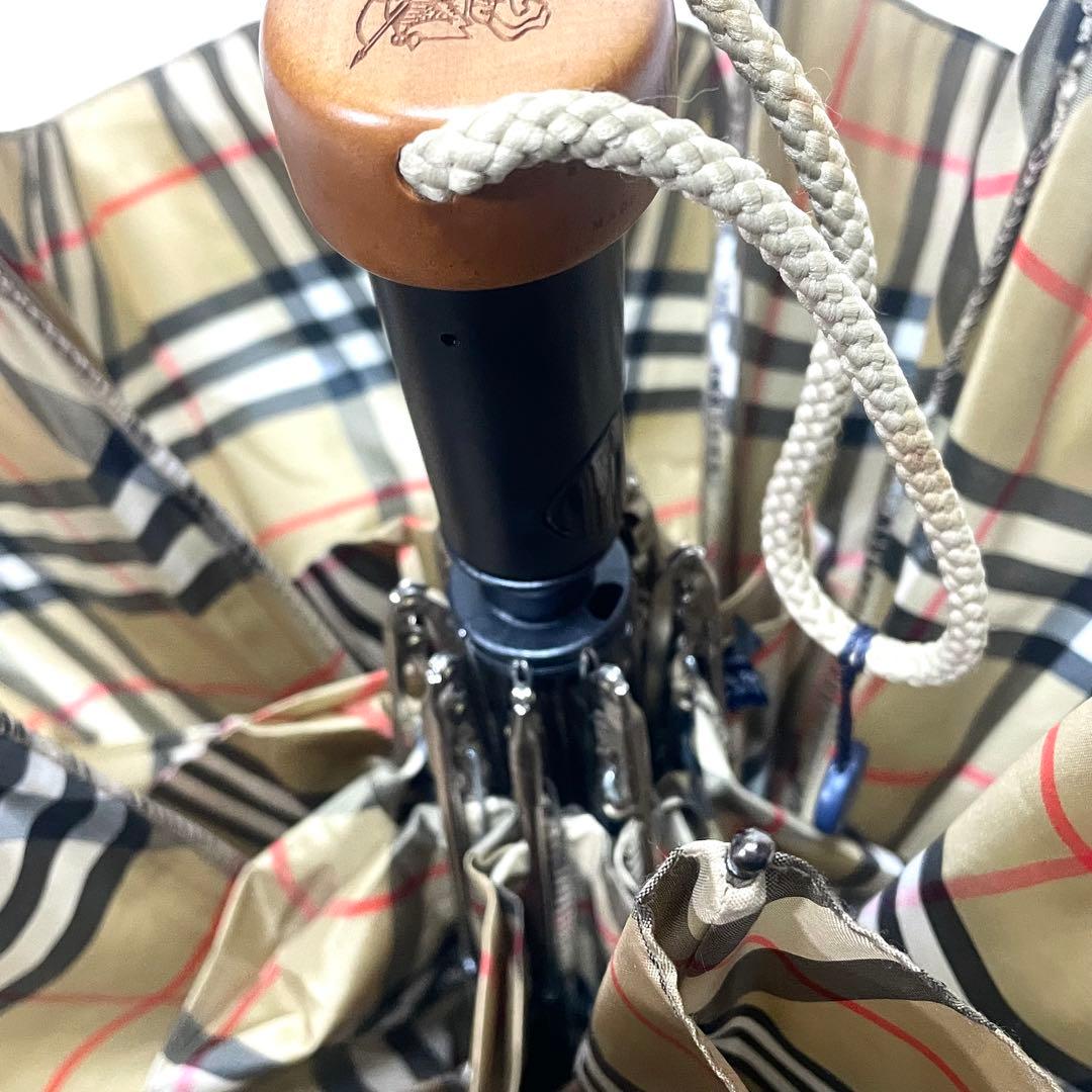 美品　BURBERRY チェック柄 イギリス製　折りたたみ傘