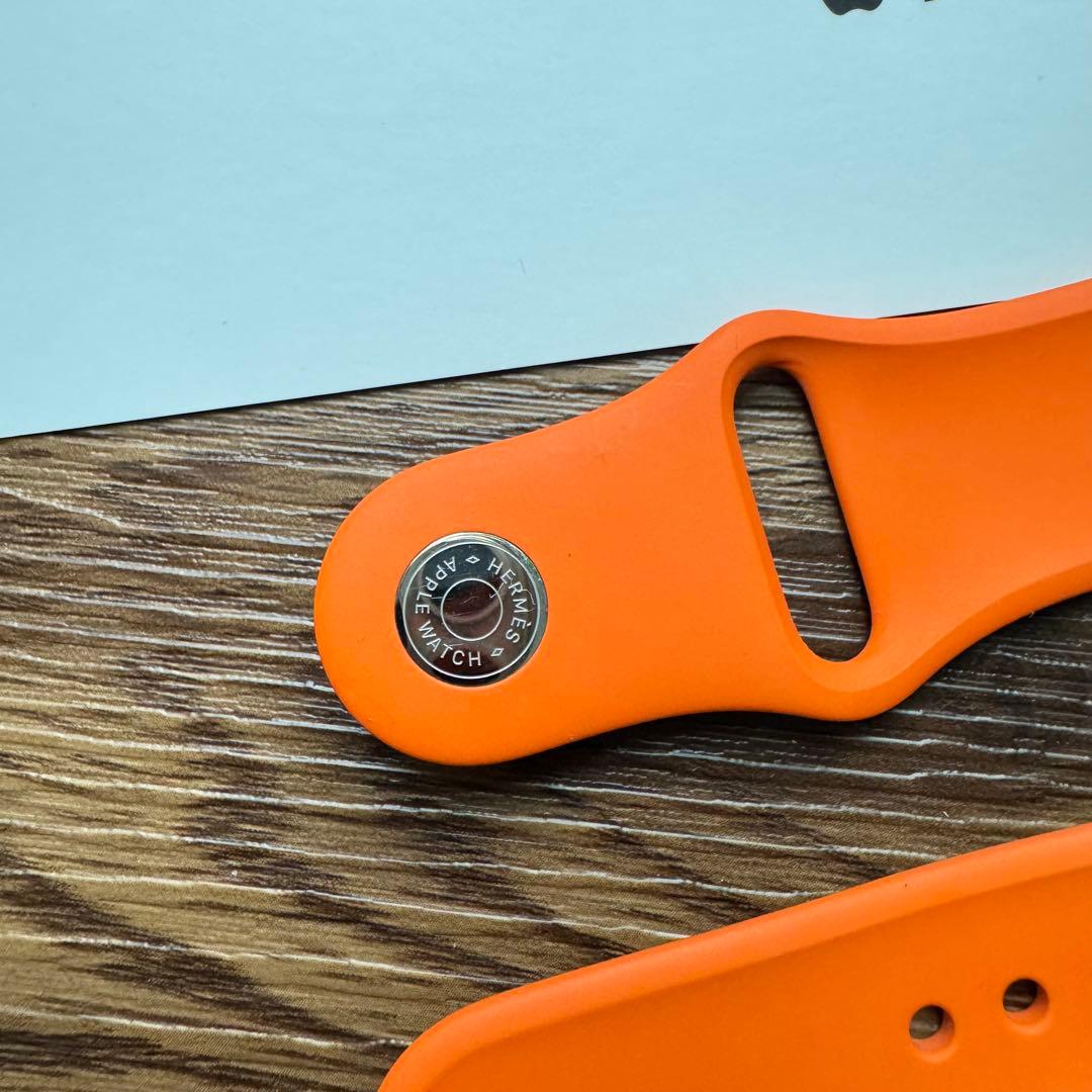 2492 Apple Watch エルメス　オレンジ　スポーツバンド　ラバー