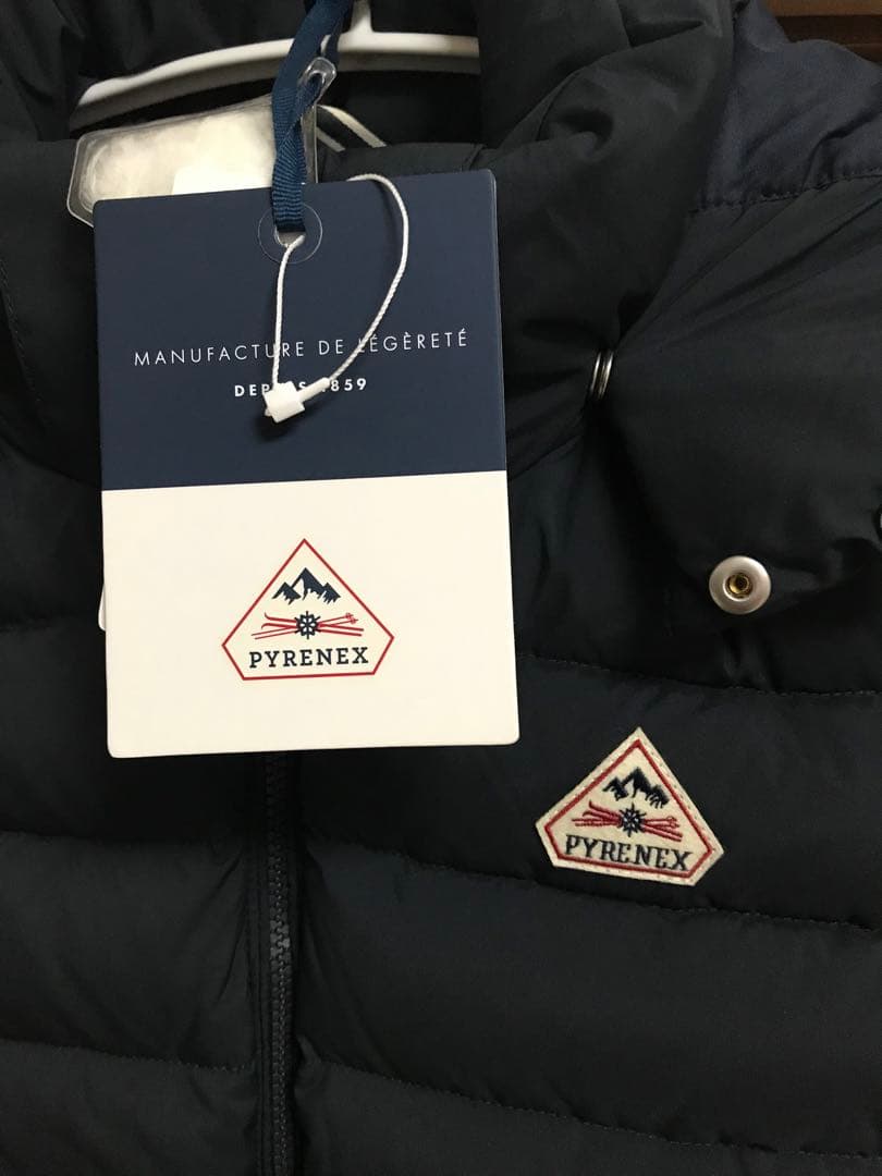 新品　PYRENEX ダウンベスト ネイビー L 40