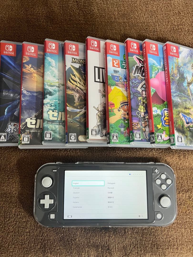 Nintendo Switch Lite グレー 本体　北米版　ソフト10本
