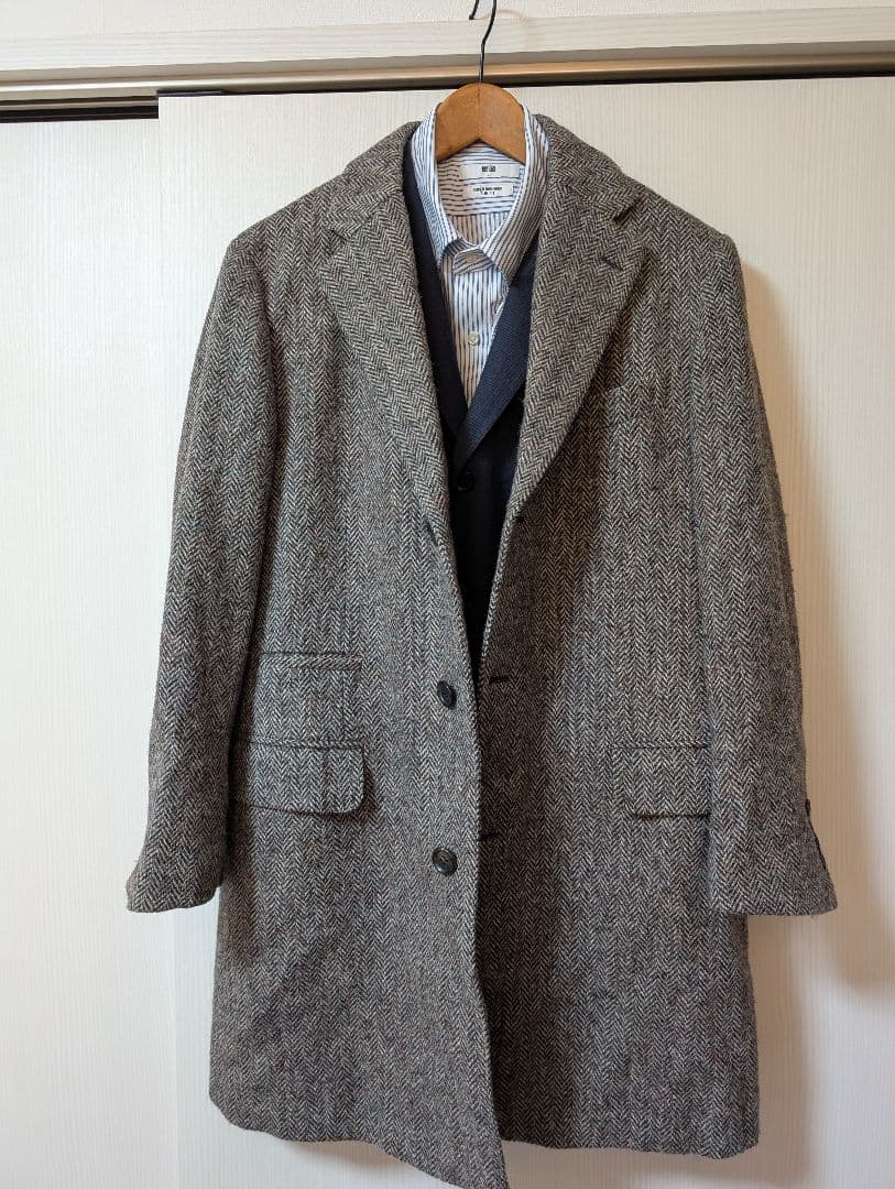 Harris Tweed ハリスツイード チェスターコート LL