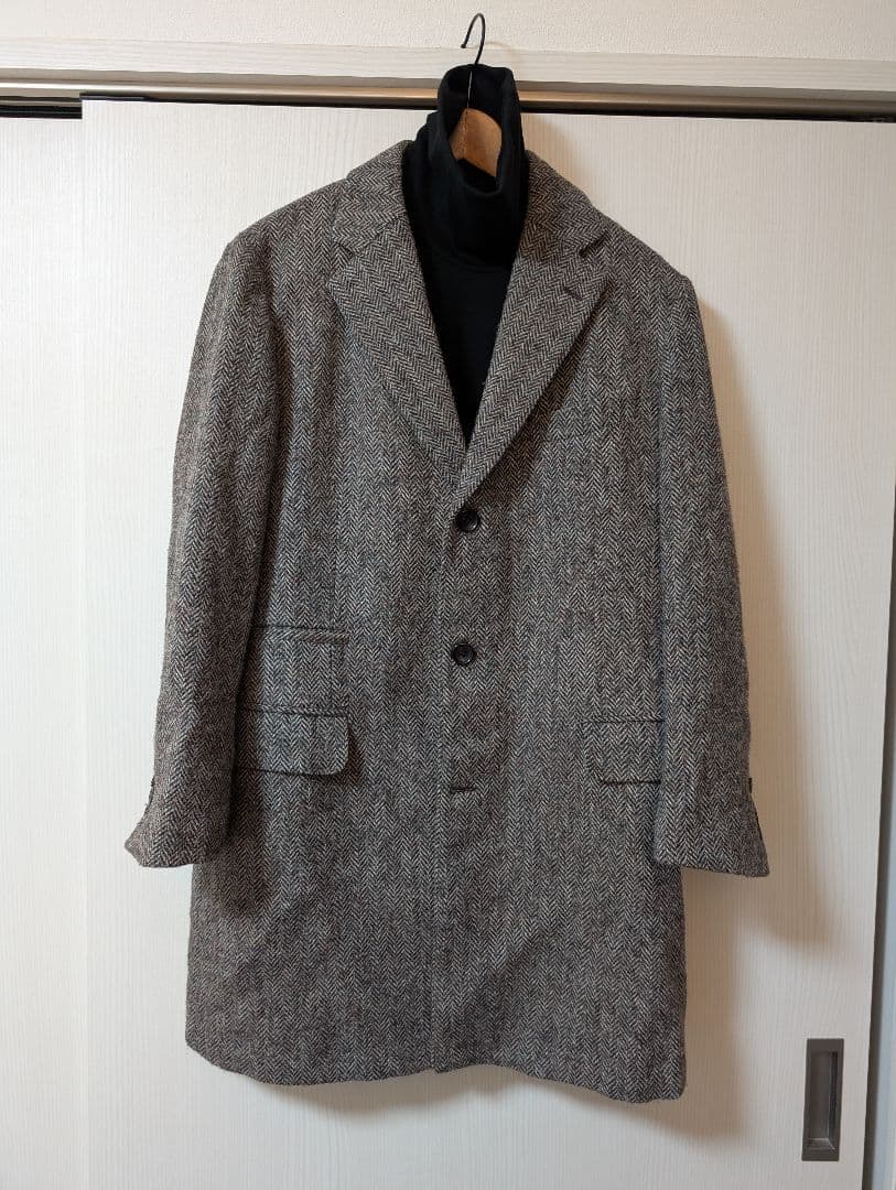 Harris Tweed ハリスツイード チェスターコート LL