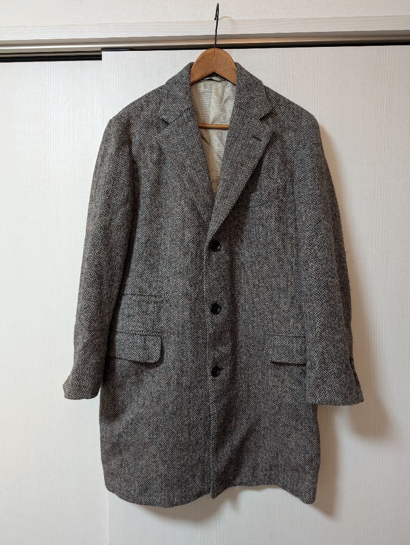 Harris Tweed ハリスツイード チェスターコート LL