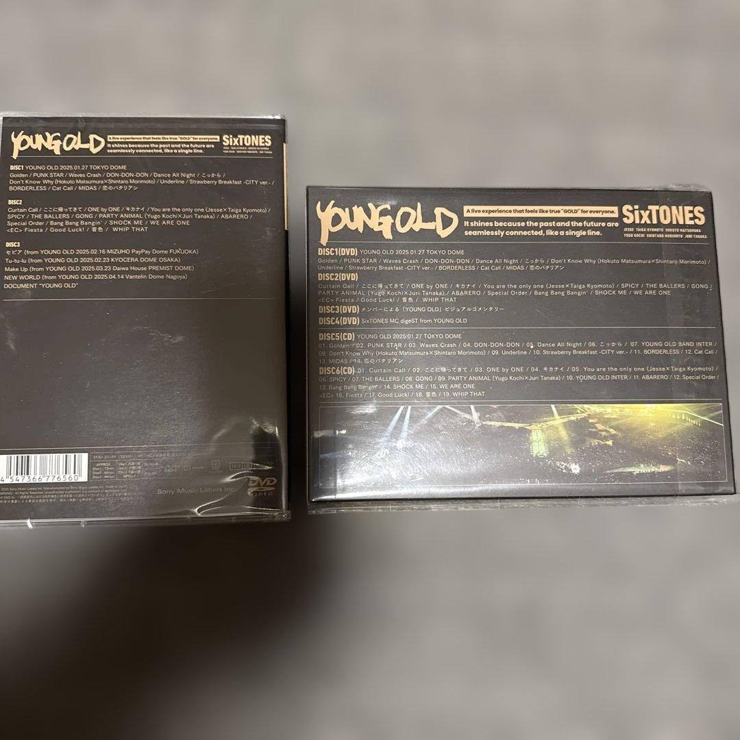 SixTONES YOUNG GOLD 初回限定版・通常版セットDVD