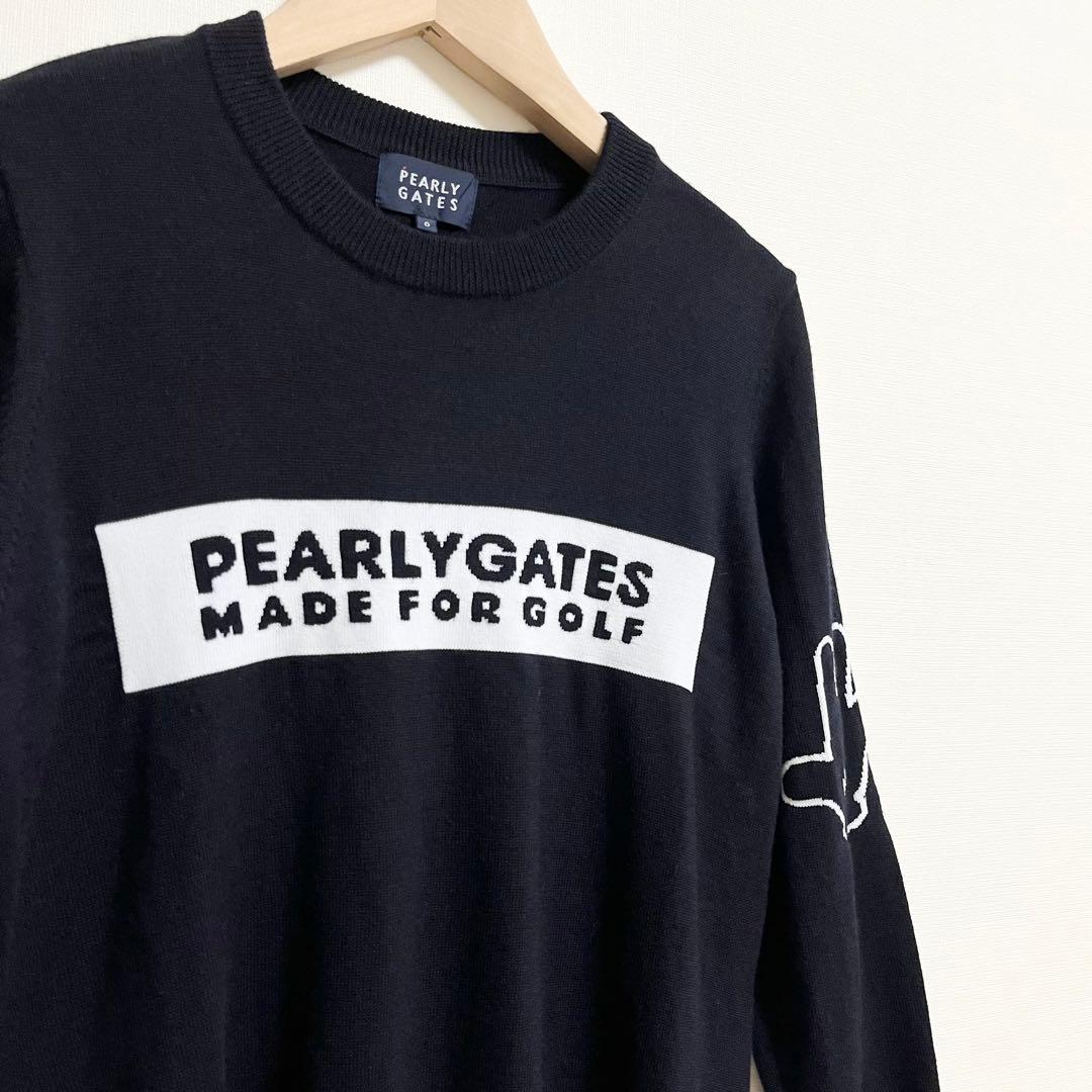 パーリーゲイツ ディズニー ニット 0 黒 ウール100% レディース