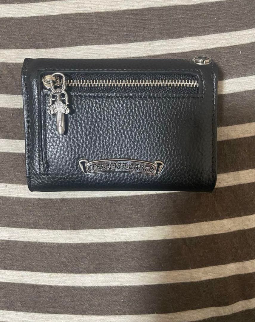 ブラックレザー コンパクト財布