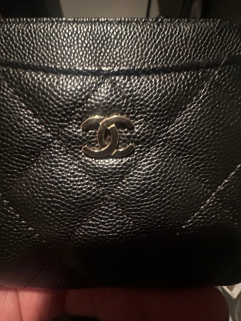 ほぼ未使用CHANEL キャビアスキン　マトラッセ　ケース