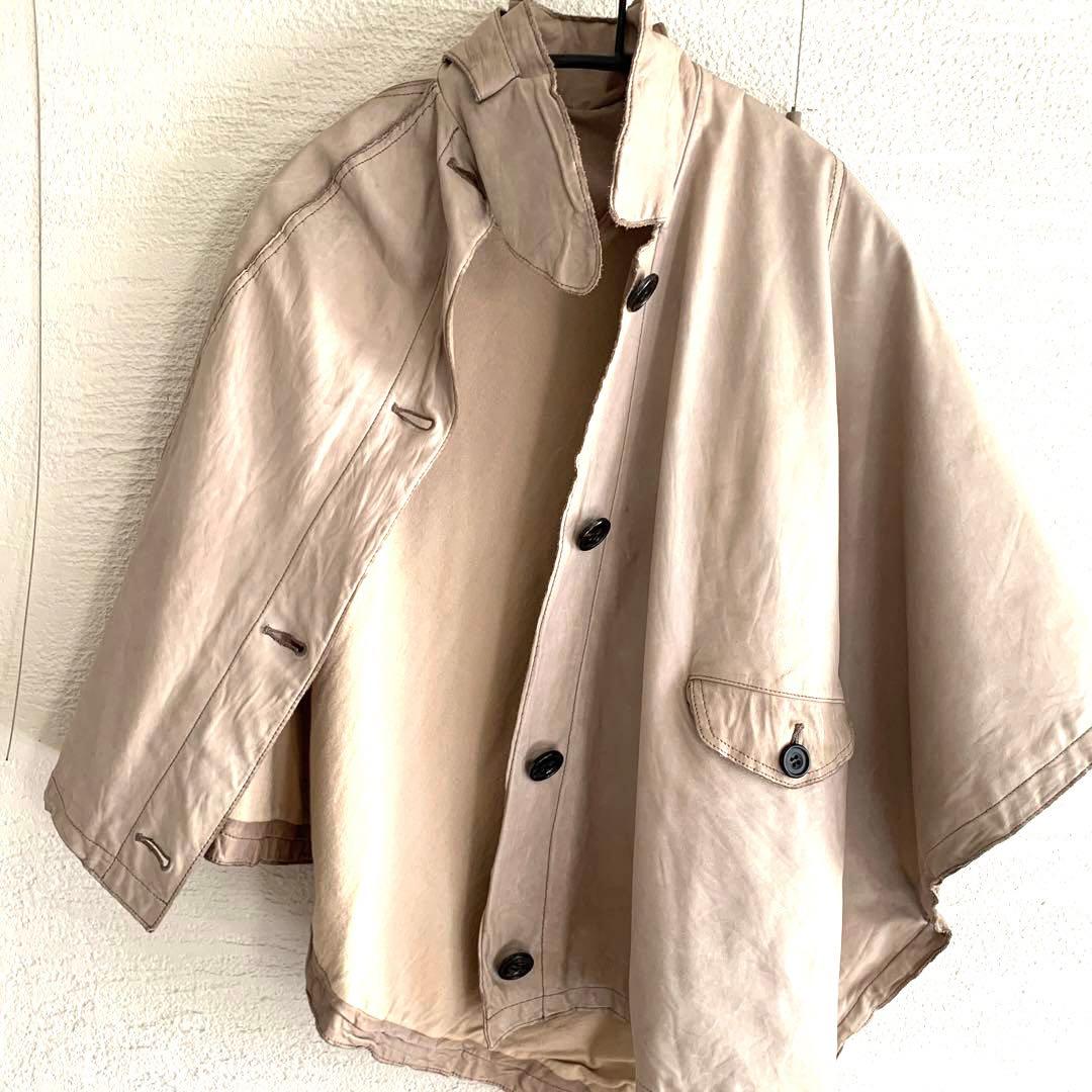 裕*様 sisii シシ　レザーポンチョ　グレージュ