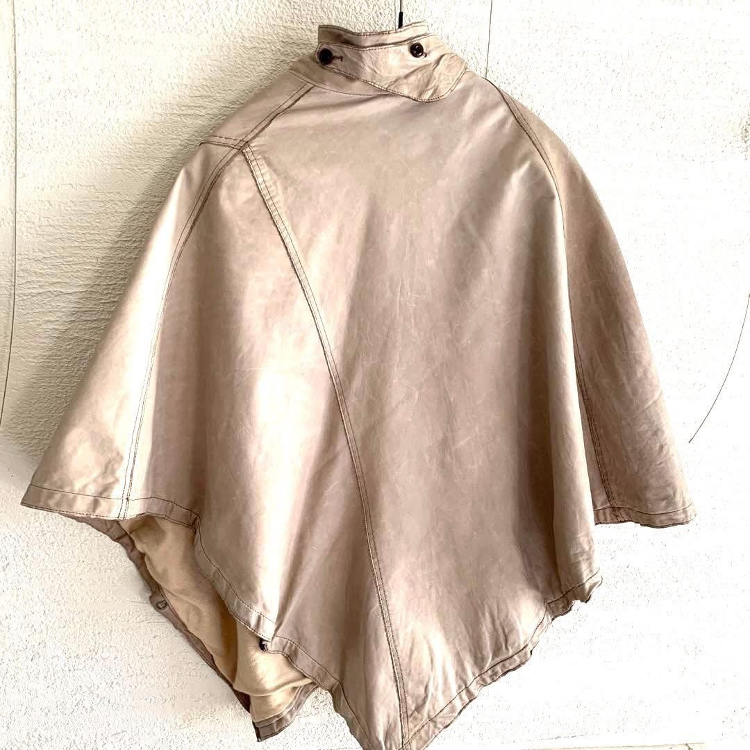 裕*様 sisii シシ　レザーポンチョ　グレージュ