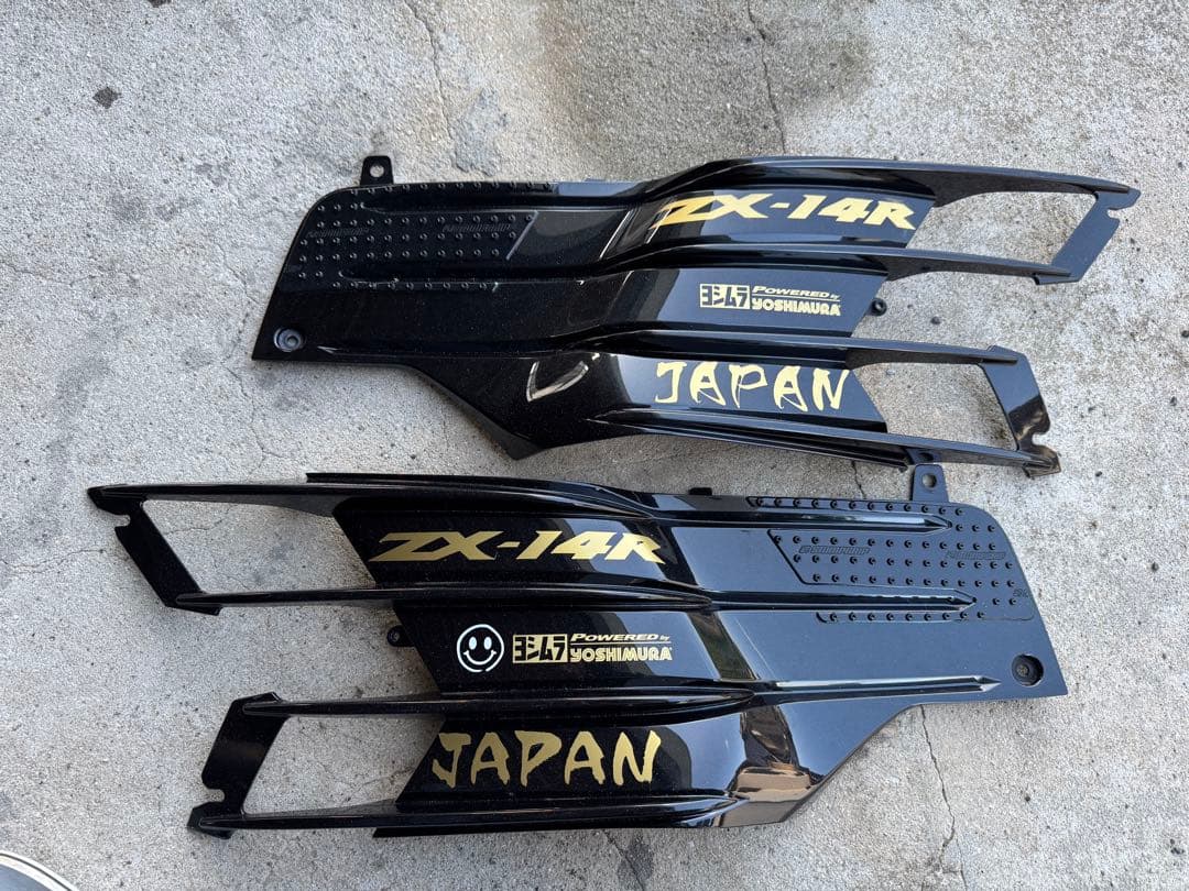 ZX-14R サイドフィン サイドカウル 左右SET ブラック
