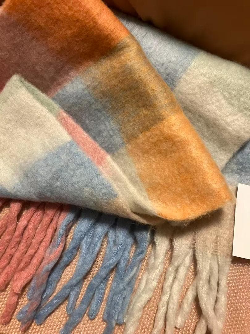 新品未使用　Acne Studios モヘアチェックスカーフ　マフラー