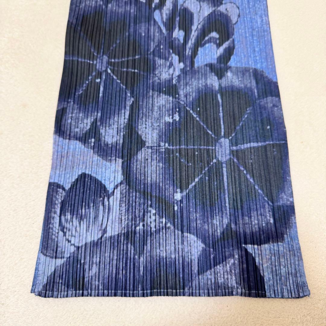 美品✨PLEATS PLEASE 鯉　和柄　日本画　プリーツ　ネイビー　トップス