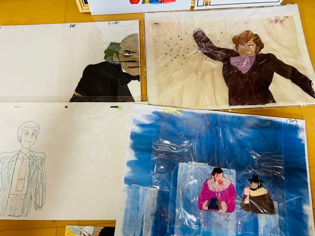 ルパン三世　宮崎駿　栗田　モンキーパンチ直筆サイン色紙　証明書付カリオストロの城