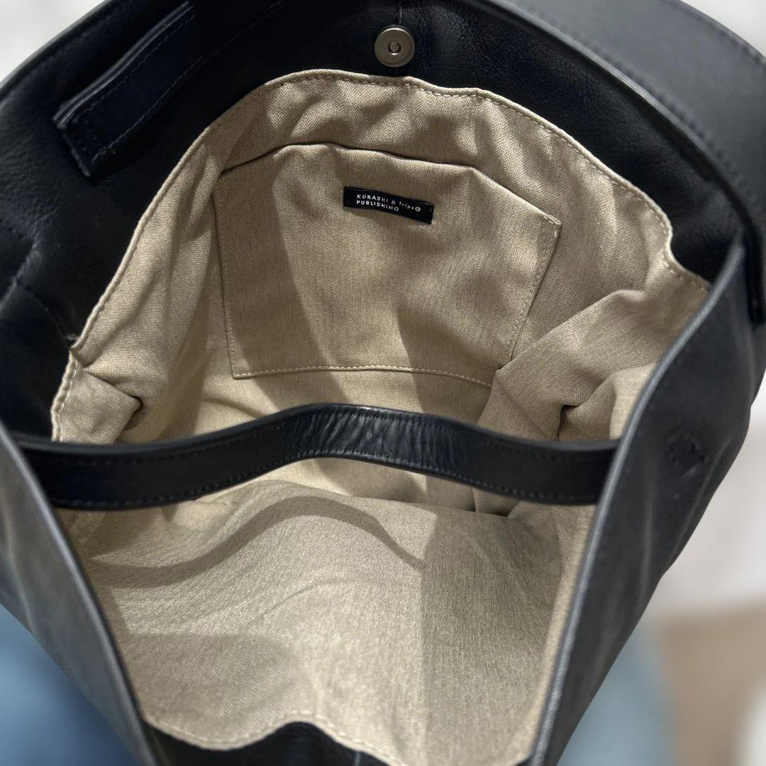 クラシアンドトリップスパブリッシング　2way レザーバッグ　ブラック　牛革