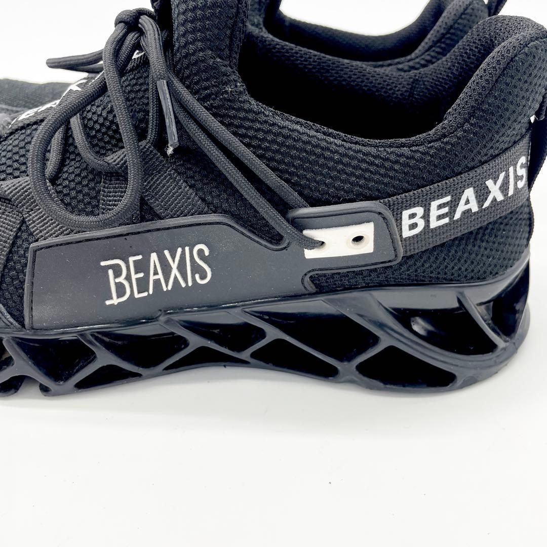 BEAXIS スニーカー ブラック 厚底 メッシュ 25cm スポーツ