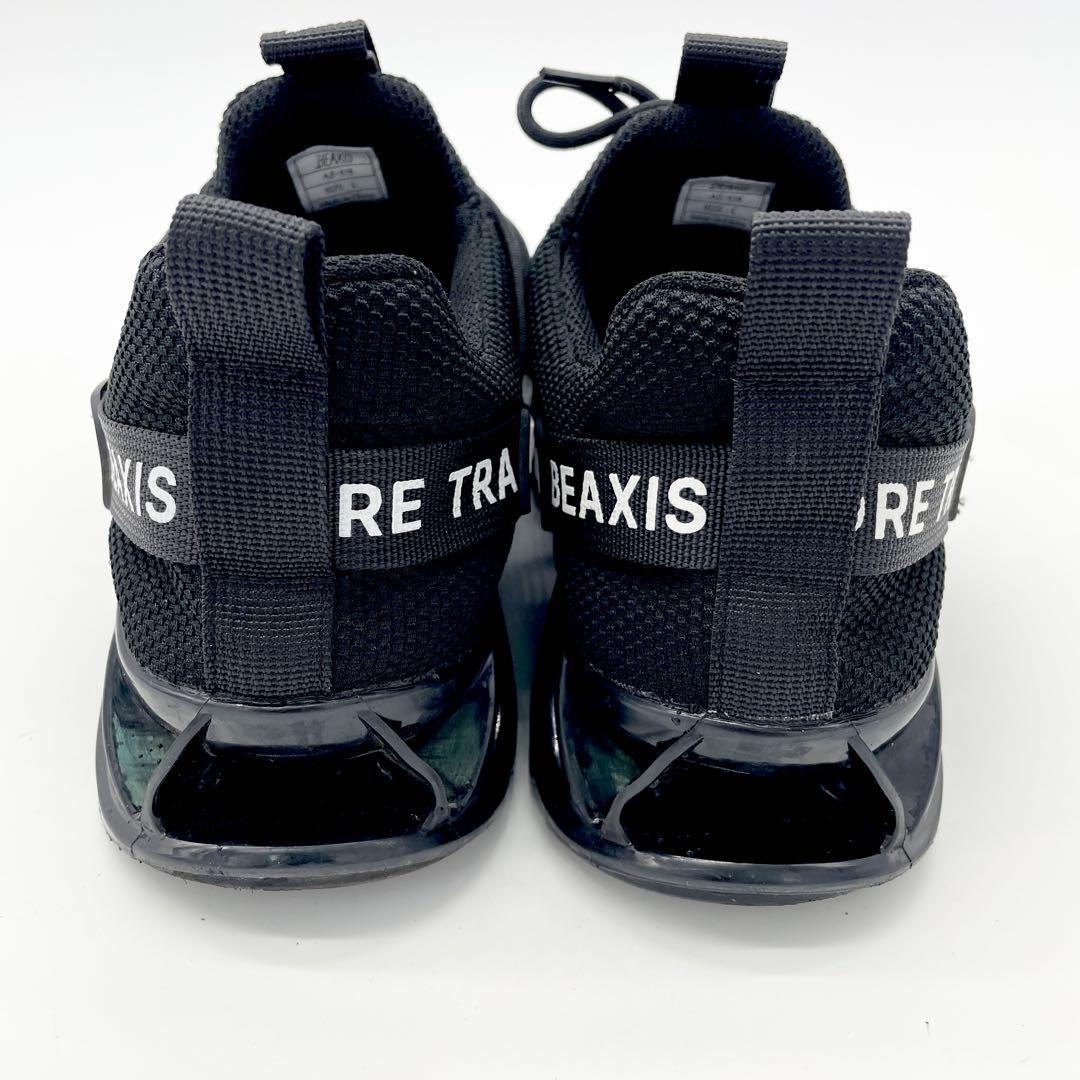BEAXIS スニーカー ブラック 厚底 メッシュ 25cm スポーツ