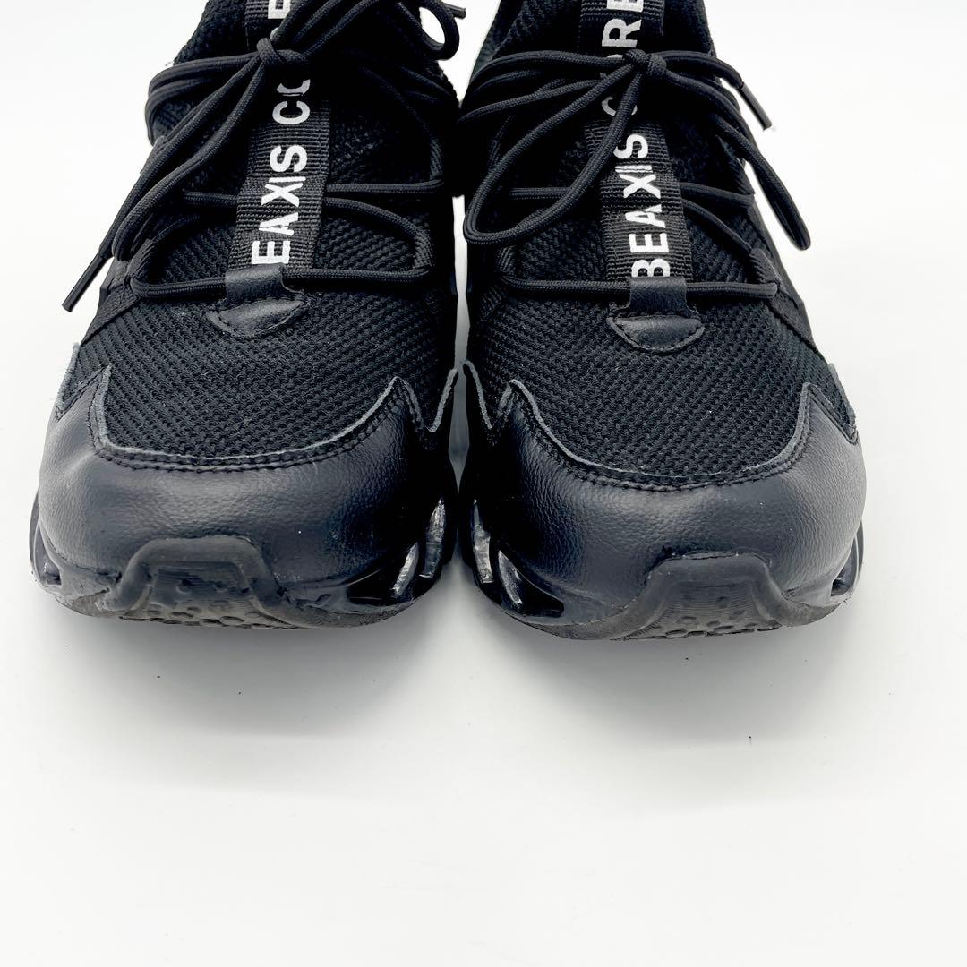 BEAXIS スニーカー ブラック 厚底 メッシュ 25cm スポーツ