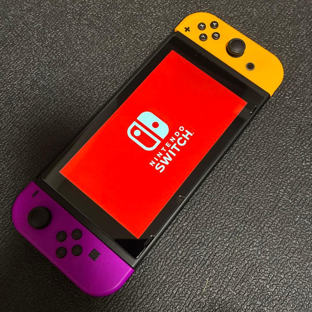 【美品】バッテリー強化版 Nintendo Switch 本体 保護フィルム付