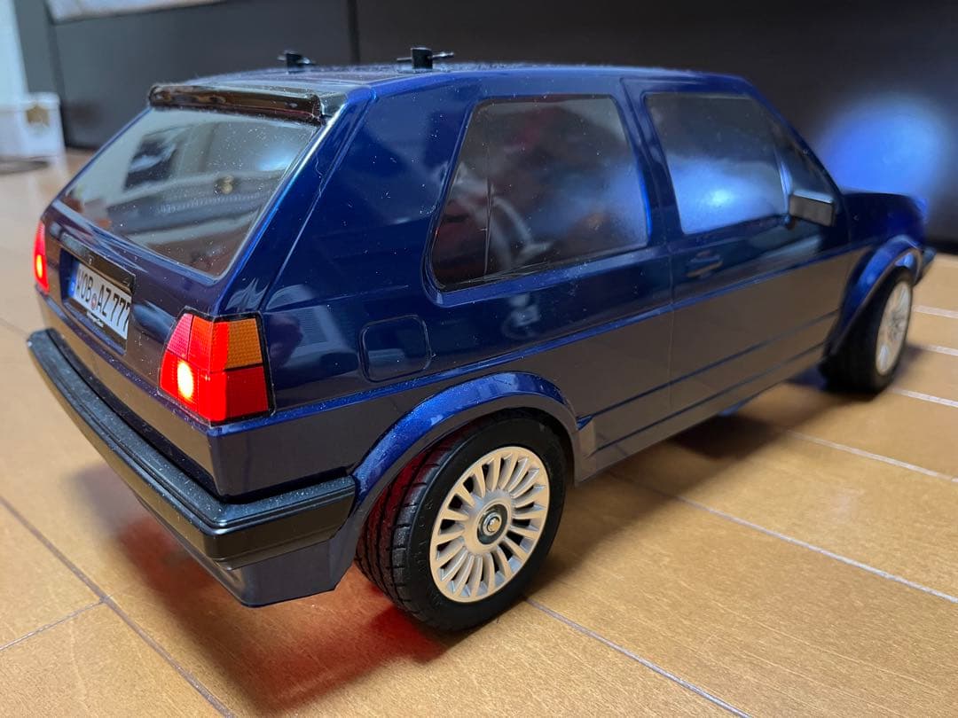 【中古】TAMIYA ゴルフ2ボディ (MF-01Xシャーシ) プロポ付き